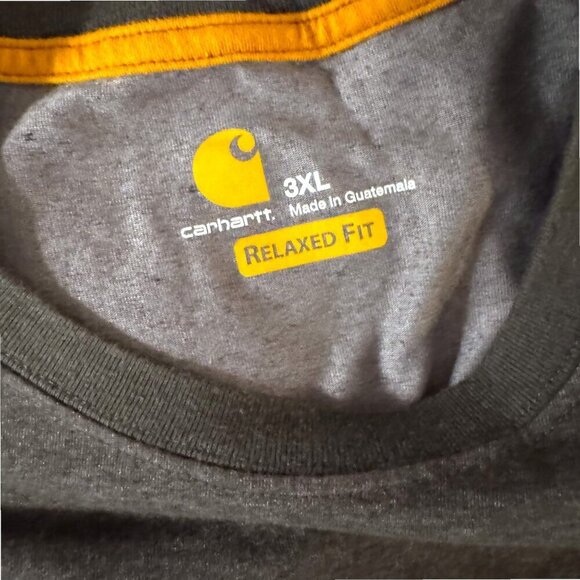 CARHARTT Dark Gray Force Relaxed Fit Mid-Weight Long Sleeve T-Shirt Top 3XL - Picture 3 of 6